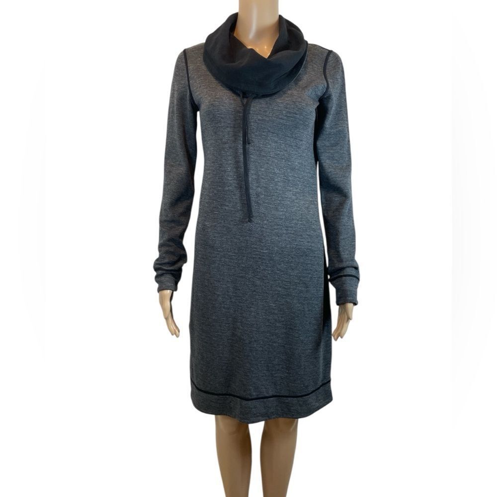 Tommy Bahama Cozy Dark Heather Gray Cowl Neck Sweatshirt Dress size XS